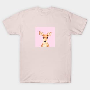 Baby Deer on Rosa Background T-Shirt